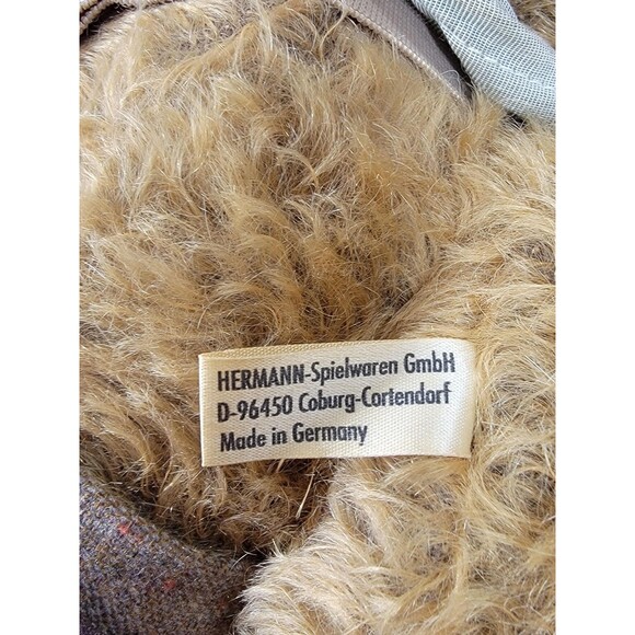 Vintage Hermann Teddy Bear Professor Higgins 174A Mohair Germany Plush 18 Inch - Picture 7 of 11